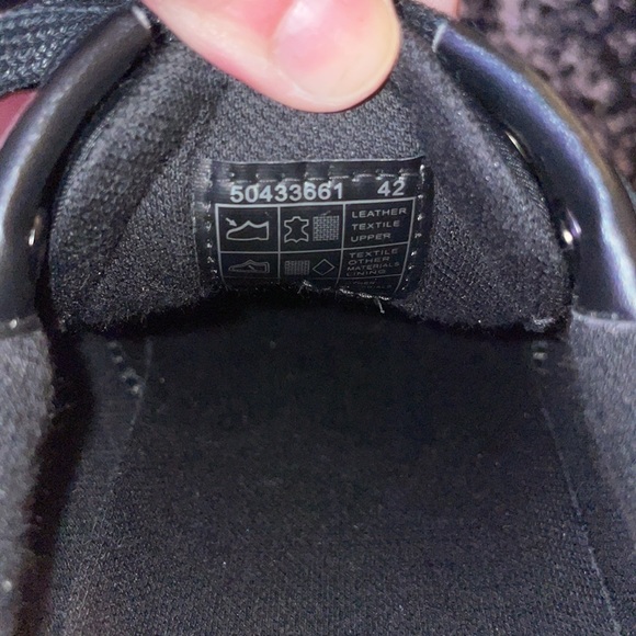 Hugo Boss -BOSS Black Suede w/Gold Trim Sneakers retails $225 NEW ππ€ - Picture 10 of 10